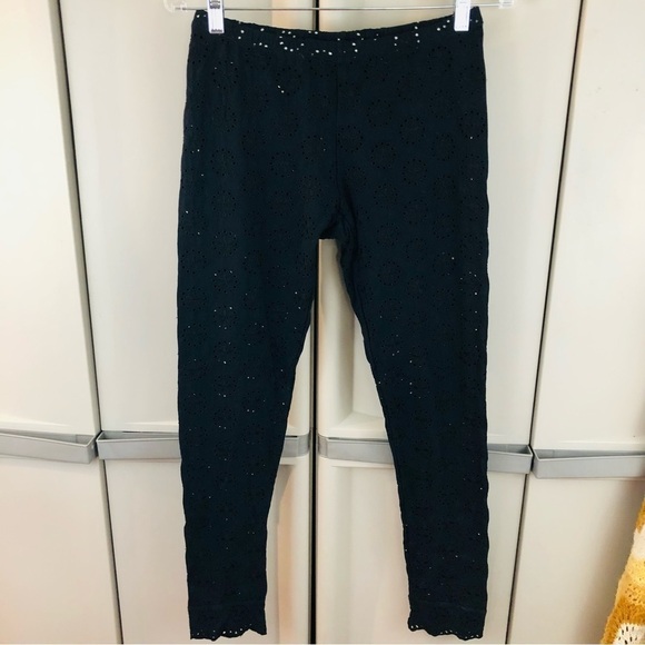 NWOT Johnny Was black Stretch Cotton Eyelet Leggings Black XS cottage core emo - Picture 6 of 13